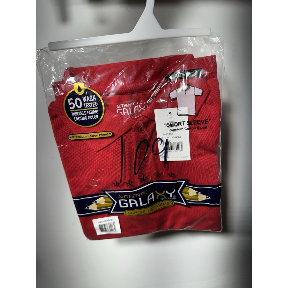 Authentic Galaxy Size 6 Short Sleeve Red Polo School Uniform NWT